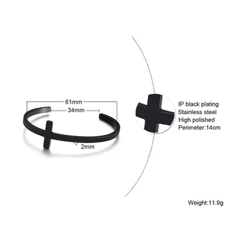 

FXM MBB6 steel fashion jewelry for birthday gift rose many black cross patternl men's popular style black single style