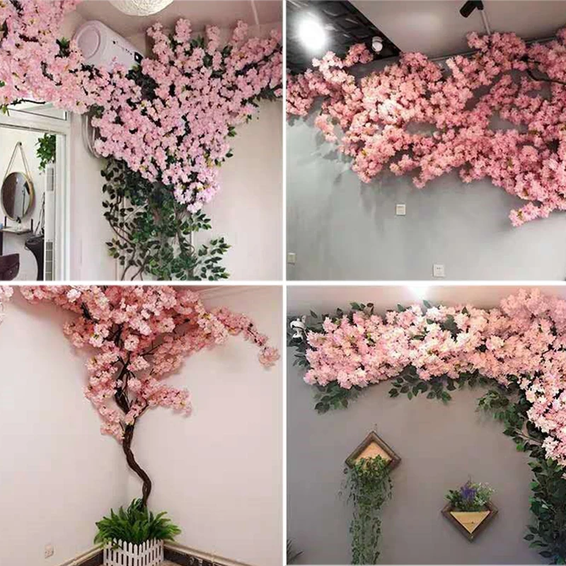 人工桜の木 造花 結婚式の装飾 家と屋外の装飾 造花 ドライフラワー Aliexpress