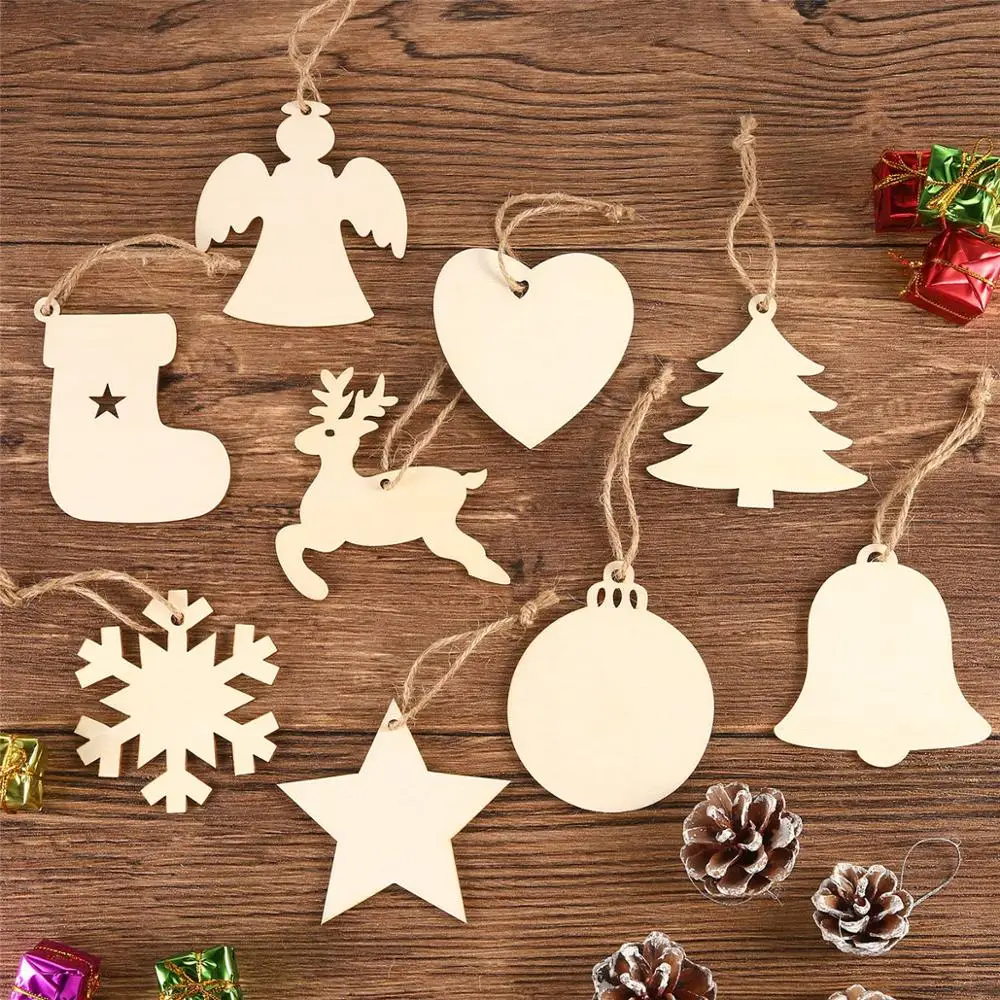 Christmas tree ornaments DIY wood slice ornaments holiday decoration