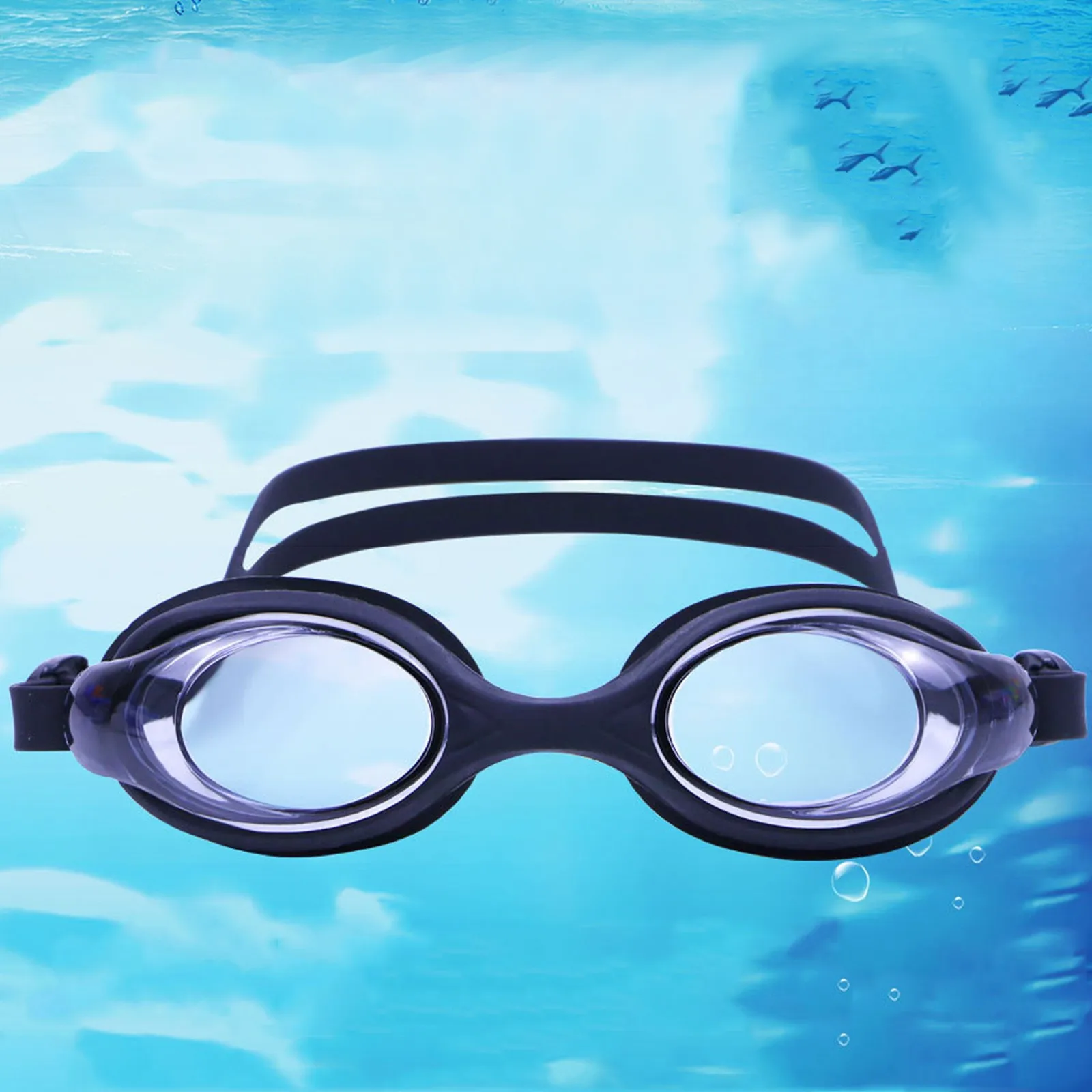 Gafas de natación profesionales antiniebla, protección UV para hombres, mujeres y niños, bañador de silicona impermeable, gafas de buceo