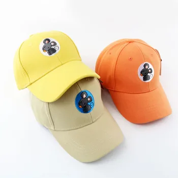 

2020 Baby boy and girl hats Korean version of the tide boy hat new cartoon little mouse cute hip hop baseball caps kids snapback