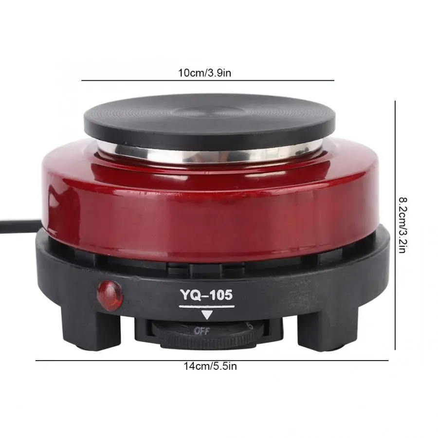 500 Вт Бытовая портативная электрическая мини-плита нагревательная пластина нагреватель красный 220-240 в ЕС вилка электрическая плита новая