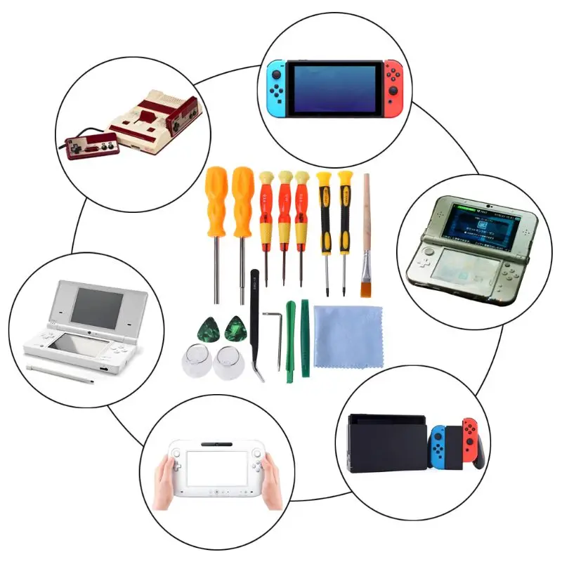 

17 in 1 Triwing Screwdriver Game Bit Repair Tool Kit Full Security for nintendo switch JoyCon Wii NES SNES DS Lite GBA