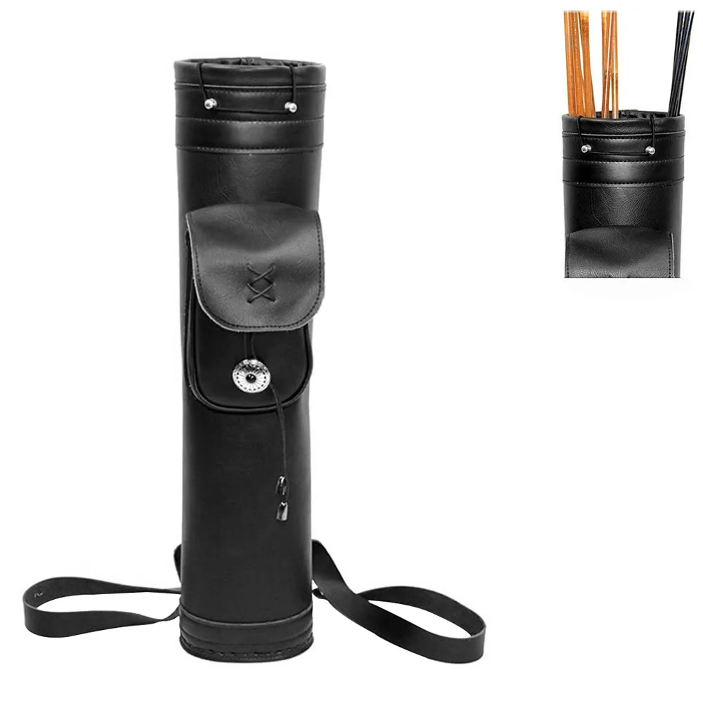 Tiro com Arco Ombro para trás Quiver com Grande Bolso de Armazenamento Seta Quiver Ajustável Molle Setas Titular Tradicional 6 Cheap Arco e flecha