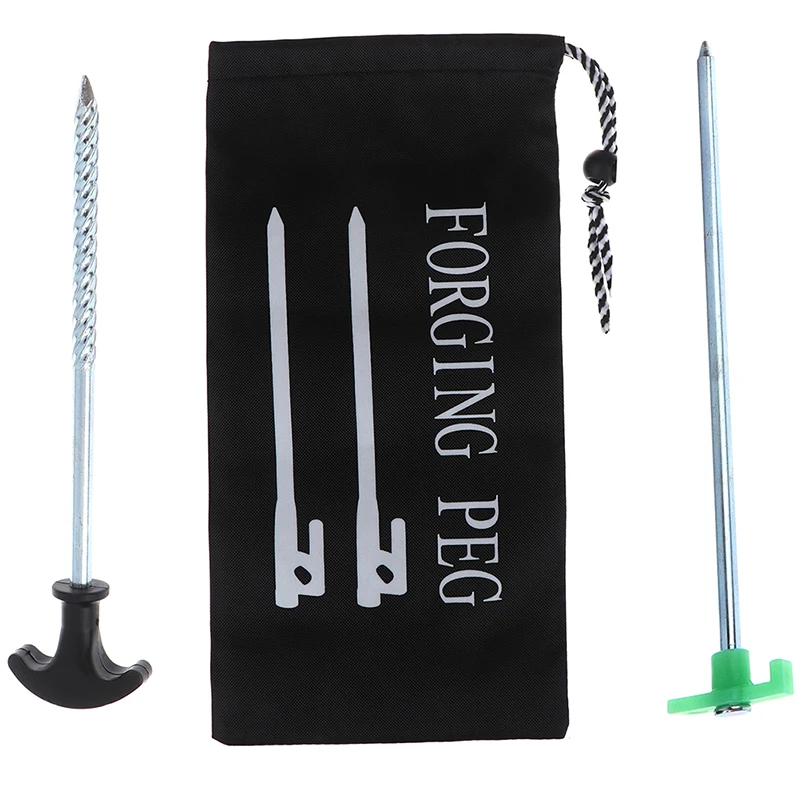 1pc 28cm/37cm/47cm Tent Peg Bag Outdoor Camping Accessories Hammer Wind Rope Pegs Nail Storage | Спорт и развлечения