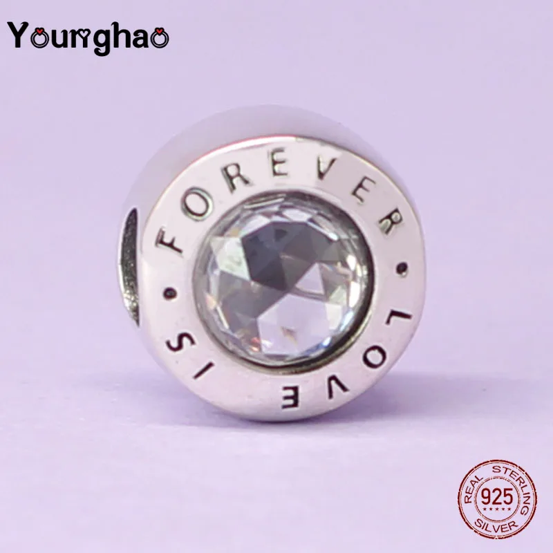 

Younghao Jewelry Love is Forever Plata de Ley 925 Beads For Jewelry Making Beads For Jewelry Fit Pandora Bracelets Accessories