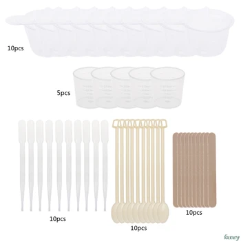 

DIY Epoxy Resin Molds Jewelry Making Tool Kit With Stirrers Droppers Spoons Cups