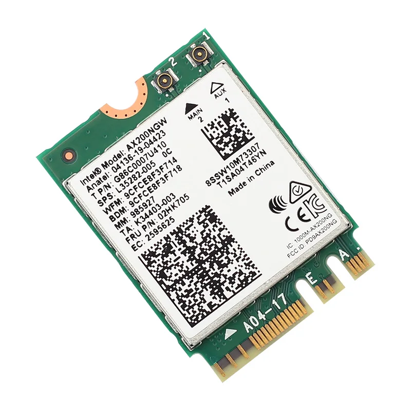 Настольный Беспроводной Wi Fi PCI E адаптер AX200 NGFF M.2 двухдиапазонный 2400 Мбит/с Bluetooth 5 1