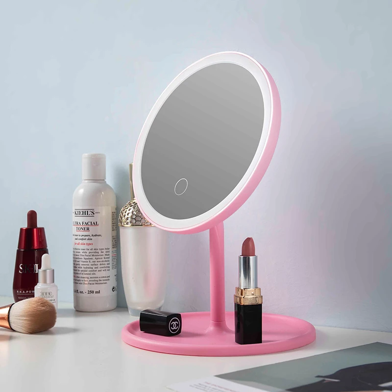 LED Mirror Makeup Dressing Table Mini Mirror With Light Bulbs Light Switch Dressing Table Mirrormake Up Accessories Gift bulbs