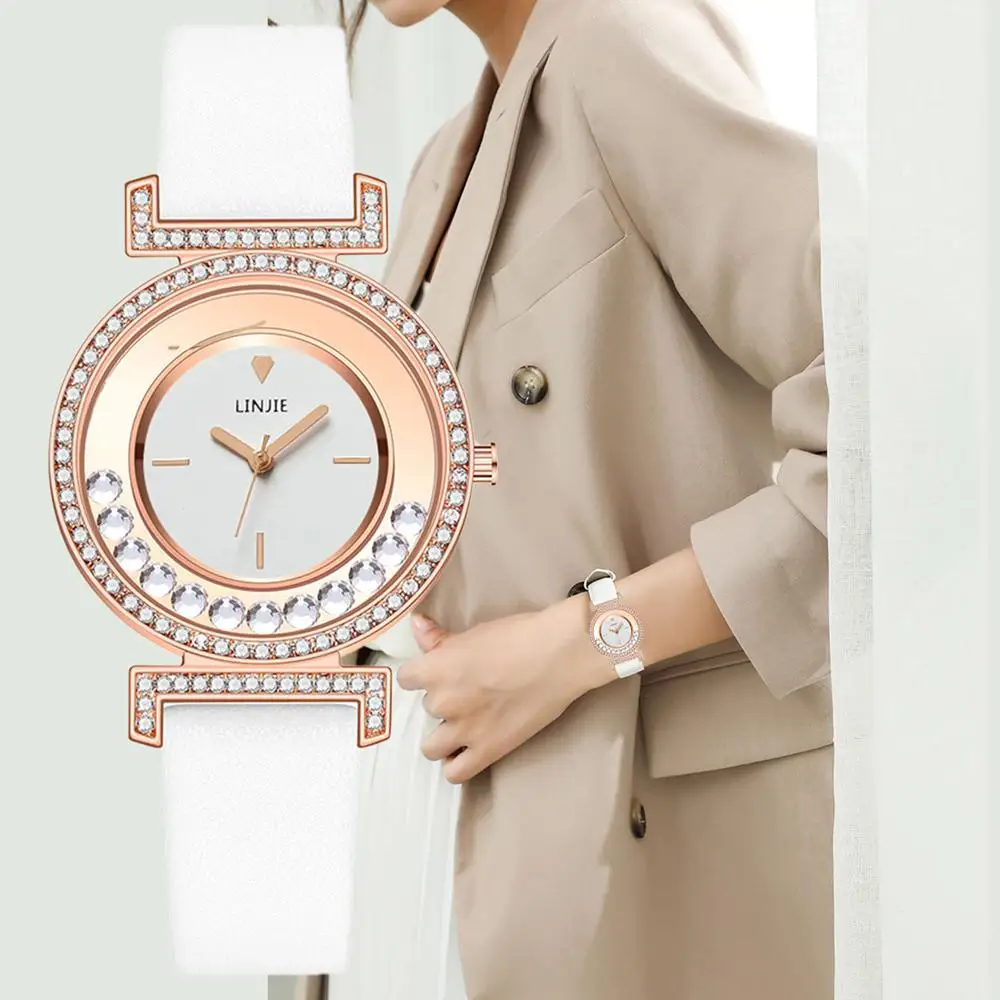 

Exquisite Minimalist Women Watches 2020 New Simple Diamond Dial Design Ladies Leather Wrist Watch Casual Gifts Clock for Woman