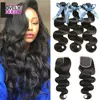 Body Wave Bundles With Closure Brazilian Hair Weave 3 Bundles With Closure Human Hair Bundles With Closure 30 Inch Bundles 1