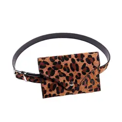 Женский дорожный Леопардовый мини-кошелек из искусственной кожи с регулируемым размером, повседневный кошелек с застежкой, украшение