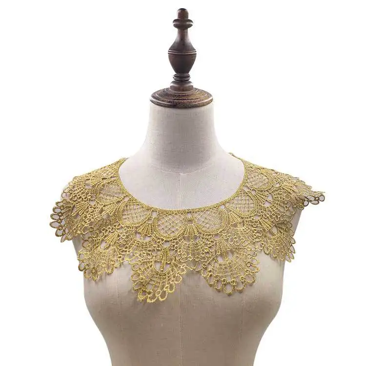 

Water-soluble lace collar rayon embroidered tie lace hollow embroidered collar fake collar Women Detachable DIY collars