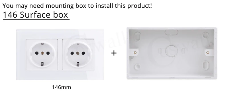 Coswall wall power socket double universal 5 hole switched outlet 2.1a dual usb charger port led indicator 146mm*86mm