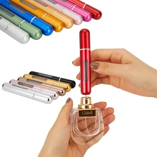 Garrafa recarregável portátil ajustada 8ml 5ml da garrafa do perfume mini com bomba do perfume do pulverizador garrafas cosméticas vazias do atomizador do pulverizador dos recipientes
