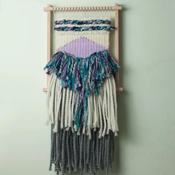 

Multifunctional Mini Embroidery Hoop Toy DIY Sewing Accessories Wooden Weaving Loom Educational Tapestry Hand Knitted Machine