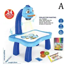 Table de projection multifonctionnelle pour enfants, planche à dessin pour peinture, jouet lumineux