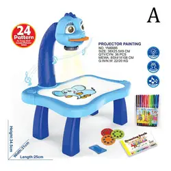 Children's multifunctional projection table projection painting writing board luminous toy writing drawing board