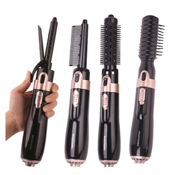 

4 in 1 Multifunctional Professional Blow Hair Dryer with Comb Wet and Dry Hair Straightener Brush Curling Stick Styling Tools