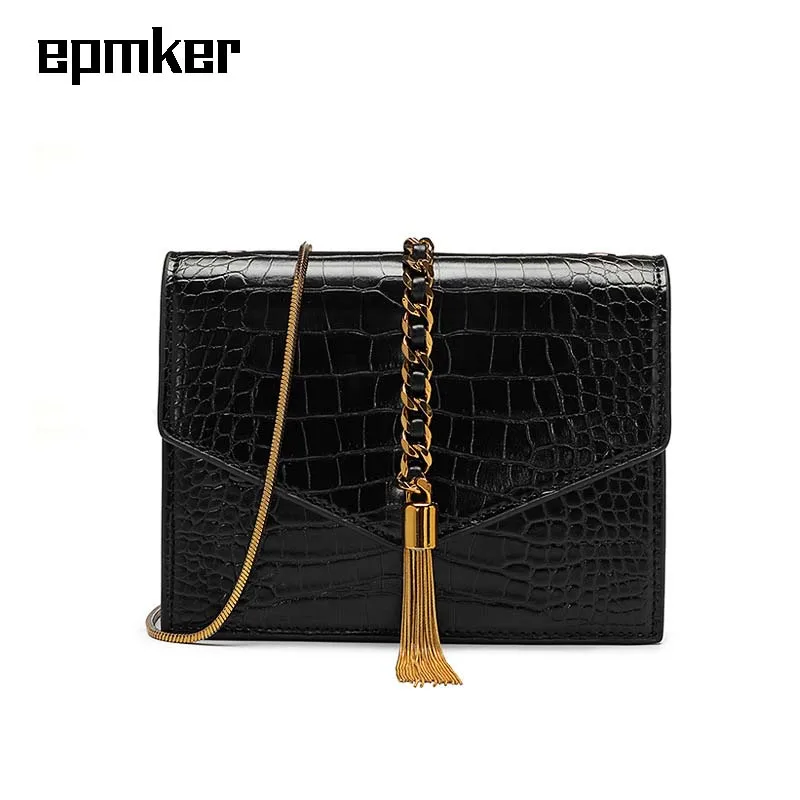 Epmker Bags for Women 2020 PU Leather Flap Shoulder Purses Clutch Girls Fashion Tassel Crossbody Bag Laides Hand | Багаж и сумки