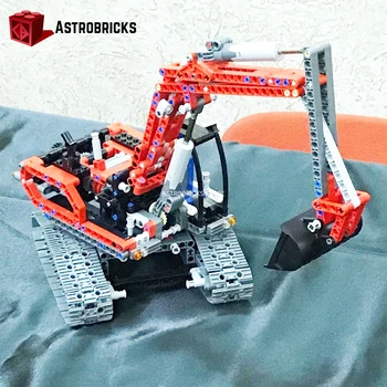 

Excavator Red 720Pcs Technic King Brand 90022 Building Blocks Toys Compatible 8294 20025 Bricks Model Truck Expert Engineering