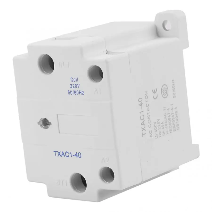 TXAC1-40 UI400V 40A однополюсный 1 нет контактор переменного тока 220V 50/60Hz однополярный контактор для машины для литья под давлением