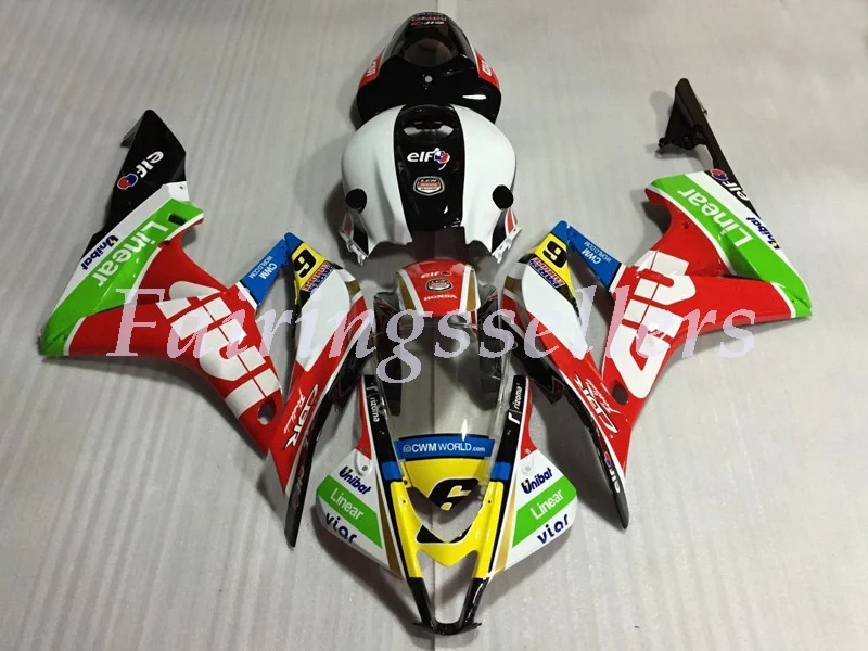 Набор впрыскивателей Мотоцикл Обтекатели Наборы подходит для Honda CBR600RR F5 07 08 2007 2008 обтекатель комплект чистый черный, белый цвет
