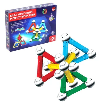 

Magnetic constructor "Unusual shapes", 35 parts