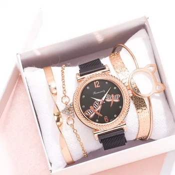 

Luxury 5pcs Women Watches Bracelet Set Fashion Elegant Magnet Buckle Ladies Starry Sky Watch Relogio Feminino Dropshipping A3771