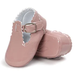 Bebê recém nascido meninas sapatos de couro do plutônio fivela primeiros caminhantes primavera princesa sapatos festa casamento da criança footwears ano novo presente