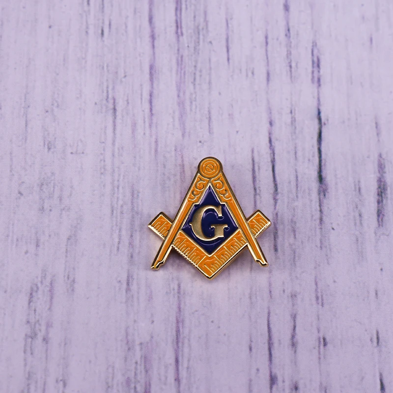 Квадратный компас мастер Мейсон лацкан шпилька масонская эмаль шпилька|Броши| |