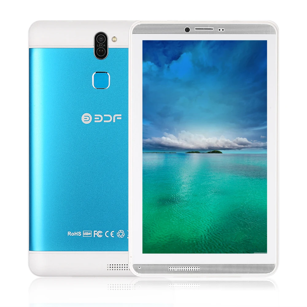 7,0 дюймов планшетный ПК 512 МБ + 16 Гб 3g телефонный звонок Android 6,0 quad core, OTG, Dual SIM, gps, wifi, Bluetooth (синий)
