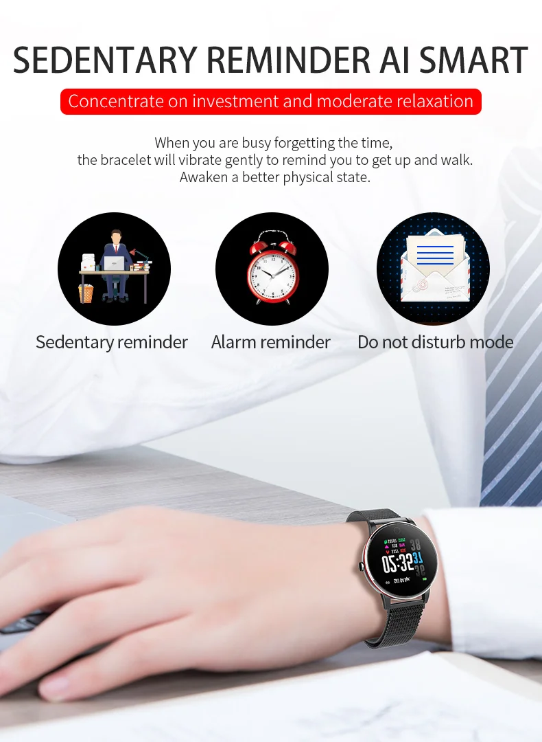 Умные часы женские водонепроницаемые часы для мужчин фитнес-трекер Водонепроницаемый браслет спортивный браслет цветной экран для телефона Android IOS