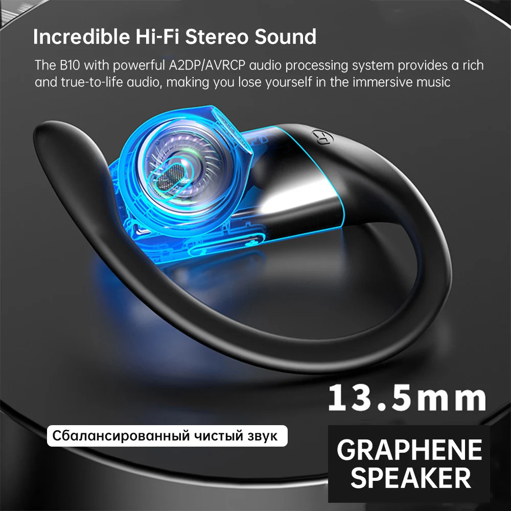 Arikasen B10 Bluetooth наушники со светодиодным дисплеем беспроводные наушник TWS