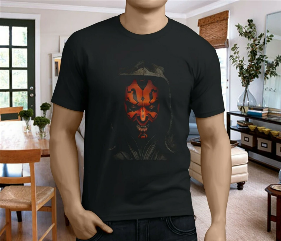 Новая популярная мужская Черная футболка Darth Maul S-3Xl бесплатная доставка | Мужская