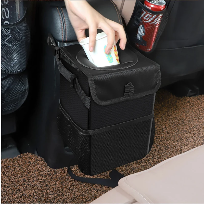 

Portable Waterproof Car Trash Can Bin Auto Car Accessories Organizer Bag Garbage Dump For Trash Can Cars Storage Pockets