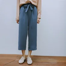 Make firm offers the new spring of tall waist thin leisure wide-legged pants