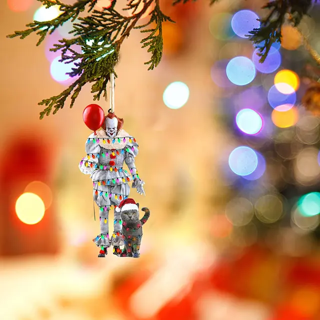 クリスマスの木の装飾のためのホラーアクリルペンダントDIY工芸品収集品|ペンダント  ドロップ装飾品| - AliExpress