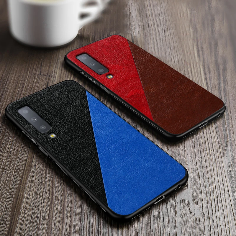 I coque чехол для samsung galaxy A7 2018 A730 на персонализированном модном кожаном рисунке