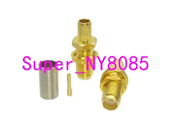 

Connector SMA female jack bulkhead crimp RG58 RG142 LMR195 RF Coaxial cable straight