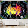 Tapiz de Mandala en forma de luna y sol, tapiz de pared colgante de brujería, alfombras de pared Hippie, decoración de dormitorio, tapiz psicodélico, blanco y negro ► Foto 2/6