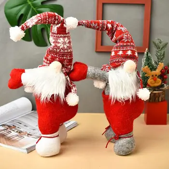 

1PC creative Santa Claus Knitted Cotton Christmas Table Ornaments Christmas Tree Decorations Children's Toys