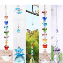 Pendant Chandelier Rainbow-Maker Prism Crystals-Ball Garden-Decor Hanging Suncatcher