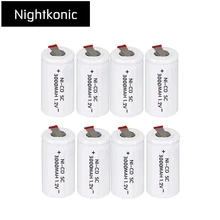 Nightkonic 16 шт./лот SC батарея 3000mAh аккумуляторная батарея subc Замена 1,2 v С tab
