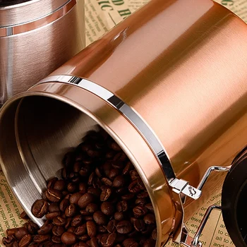 

Airtight Coffee Container Storage Canister Set for Coffee Beans Ground 1.5L Tea Container