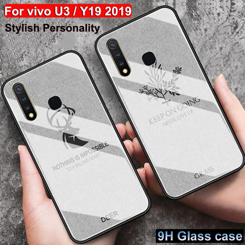 ДЛЯ vivo Y19 2019 чехол V1941A закаленное стекло + ТПУ Рамка твердая задняя крышка для U3 U 3