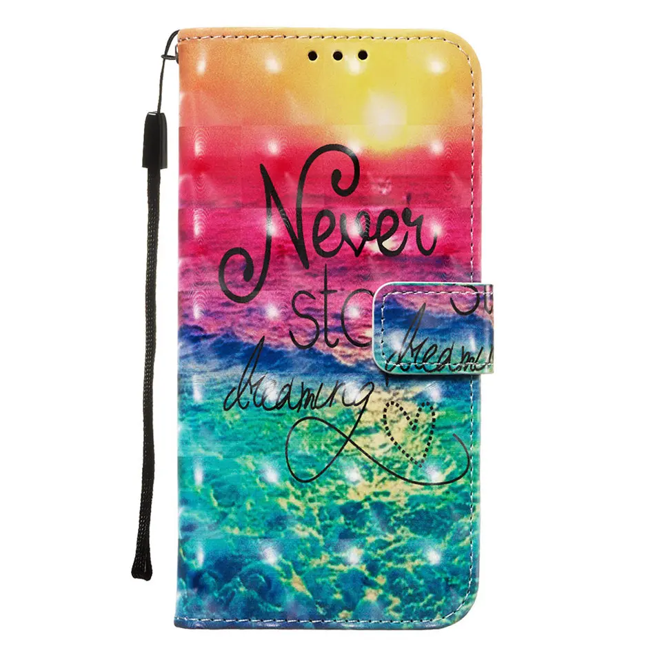 Dreaming Милый чехол-кошелек с рисунком для huawei P30 P20 Nova 5i Pro mate 30 20 Lite P Smart Plus Z кожаный стоячий чехол со слотом для карты P03E - Цвет: Dreaming