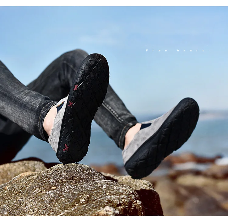 Новая Осенняя мужская обувь Уличная Повседневная обувь взрослые дышащие кожаные мужские лоферы мужские Нескользящие кроссовки на резиновой подошве размер 48