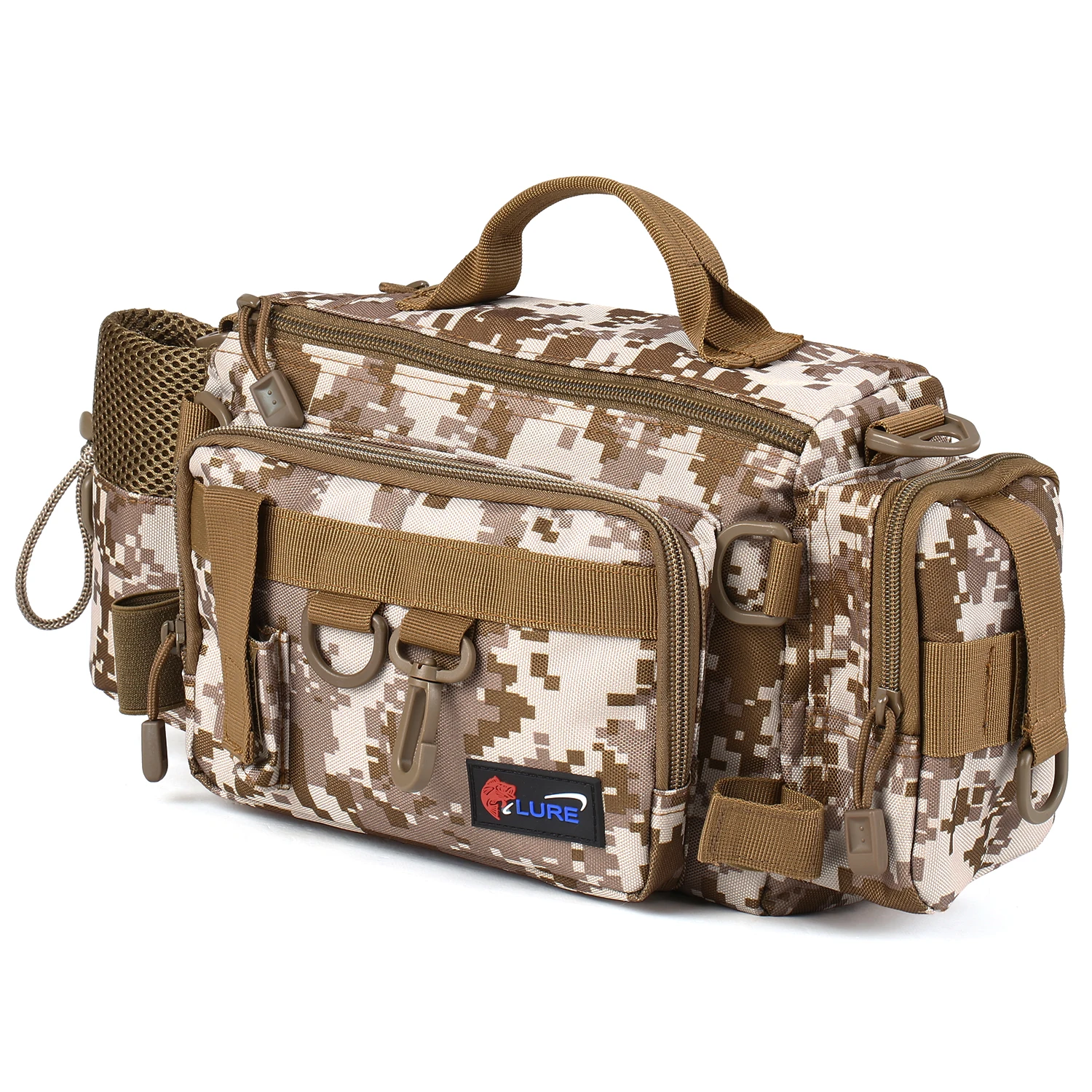 Camouflage 2 Сумка для рыбалки, многофункциональная сумка для рыболовных снастей, поясные рыболовные сумки, сумка для лодки, чехол, сумка для рыболовных снастей - Цвет: Camouflage 2
