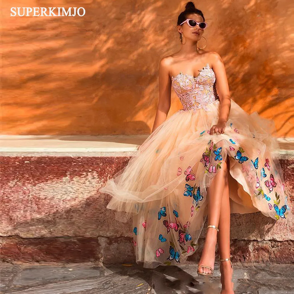 SuperKimJo халаты коктейльные платья цвета шампанского для выпускного вечера
